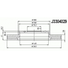 J3304029 NIPPARTS Тормозной диск