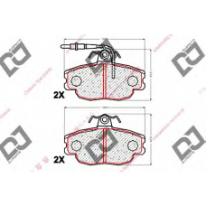 BP1877 DJ PARTS Комплект тормозных колодок, дисковый тормоз