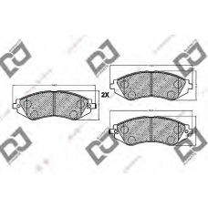 BP1125 DJ PARTS Комплект тормозных колодок, дисковый тормоз