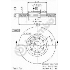 BS 8542 BRECO Тормозной диск