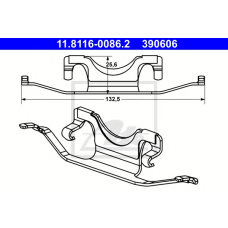 11.8116-0086.2 ATE Пружина, тормозной суппорт