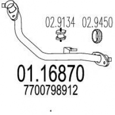 01.16870 MTS Труба выхлопного газа