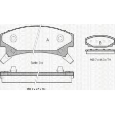 8110 80528 TRIDON Brake pads - rear