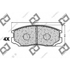 BP1022 DJ PARTS Комплект тормозных колодок, дисковый тормоз