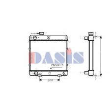 160050N AKS DASIS Радиатор, охлаждение двигателя
