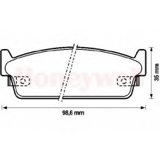 572153B BENDIX Комплект тормозных колодок, дисковый тормоз