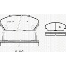 8110 10974 TRIDON Brake pads - front