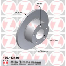 150.1134.00 ZIMMERMANN Тормозной диск