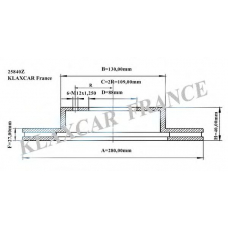 25840z KLAXCAR FRANCE Тормозной диск