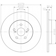 8DD 355 120-191 HELLA Тормозной диск