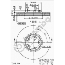 09.8960.10 BREMBO Тормозной диск