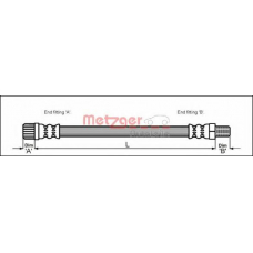 4114667 METZGER Тормозной шланг