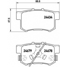 P 28 061 BREMBO Комплект тормозных колодок, дисковый тормоз