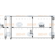 8FC 351 301-721 HELLA Конденсатор, кондиционер