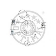 SK-1372AQ3 OPTIMAL Водяной насос + комплект зубчатого ремня