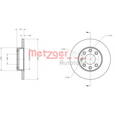 6110014 METZGER Тормозной диск