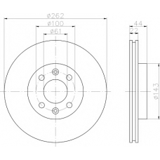 8DD 355 103-481 HELLA PAGID Тормозной диск