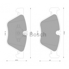 0 986 AB4 585 BOSCH Комплект тормозных колодок, дисковый тормоз