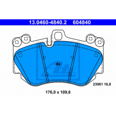 13.0460-4840.2 ATE Комплект тормозных колодок, дисковый тормоз