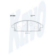 BP-6569 KAVO PARTS Комплект тормозных колодок, дисковый тормоз