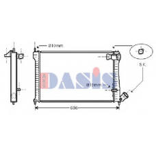 060790N AKS DASIS Радиатор, охлаждение двигателя