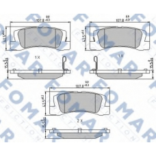 FO 496681 FOMAR ROULUNDS Комплект тормозных колодок, дисковый тормоз