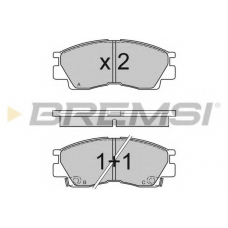BP2453 BREMSI Комплект тормозных колодок, дисковый тормоз