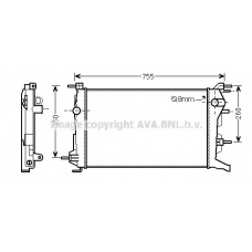RT2460 AVA Радиатор, охлаждение двигателя