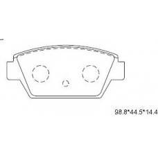 KD4710 ASIMCO Комплект тормозных колодок, дисковый тормоз