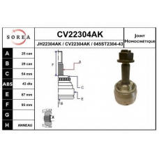 CV22304AK EAI Шарнирный комплект, приводной вал