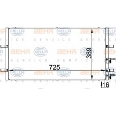 8FC 351 318-411 HELLA Конденсатор, кондиционер