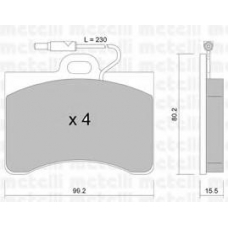 22-0085-0 METELLI Комплект тормозных колодок, дисковый тормоз