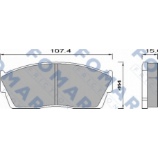 FO 442181 FOMAR ROULUNDS Комплект тормозных колодок, дисковый тормоз