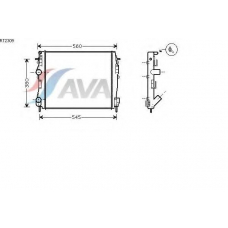 RT2309 AVA Радиатор, охлаждение двигателя