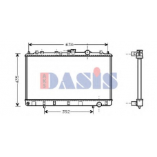 560380N AKS DASIS Радиатор, охлаждение двигателя