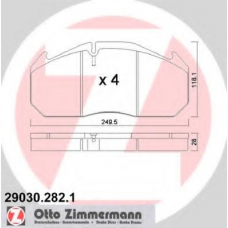 29030.282.1 ZIMMERMANN Комплект тормозных колодок, дисковый тормоз