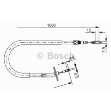 1 987 477 702 BOSCH Трос, стояночная тормозная система