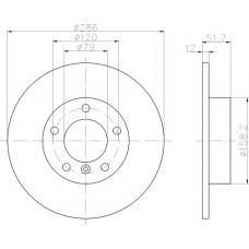 8DD 355 122-052 HELLA PAGID Тормозной диск