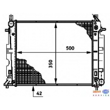 8MK 376 720-531 HELLA Радиатор, охлаждение двигателя