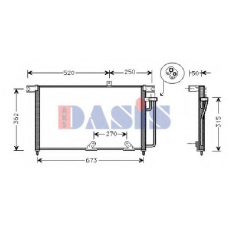 512011N AKS DASIS Конденсатор, кондиционер