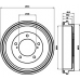 MBD194 MINTEX Тормозной барабан