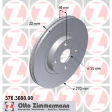 370.3080.00 ZIMMERMANN Тормозной диск