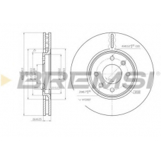 DBA841V BREMSI Тормозной диск