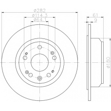 MDC1858 MINTEX Тормозной диск