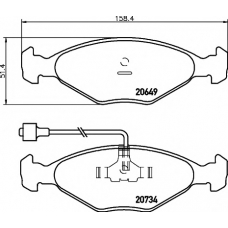 8DB 355 017-411 HELLA PAGID Комплект тормозных колодок, дисковый тормоз