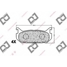 BP1257 DJ PARTS Комплект тормозных колодок, дисковый тормоз