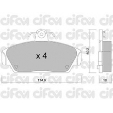 822-121-0 CIFAM Комплект тормозных колодок, дисковый тормоз
