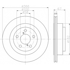 MDC877 MINTEX Тормозной диск