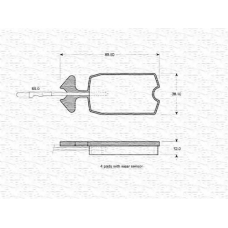 363702160723 MAGNETI MARELLI Комплект тормозных колодок, дисковый тормоз