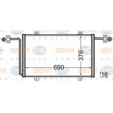 8FC 351 306-541 HELLA Конденсатор, кондиционер